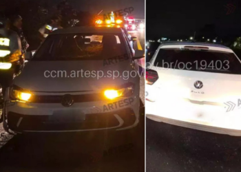 Pedestre morre após ser atropelado por dois carros em rodovia no litoral de SP