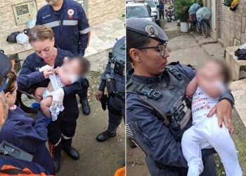 Bebê de três meses é libertado pela PM após ser feito refém pelo pai