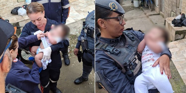 Bebê de três meses é libertado pela PM após ser feito refém pelo pai