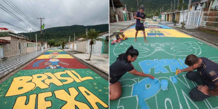 Pinturas para a Copa do Mundo exigem autorização em cidades da Baixada Santista; confira regras